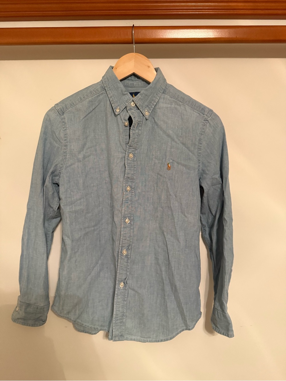 Ralph Lauren Light Blue Button-Down Cotton Shirt